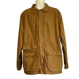 Nickel & Iron XL Maroon Blanket Lined Canvas Utility Coat Aztec Fleece Gorpcore